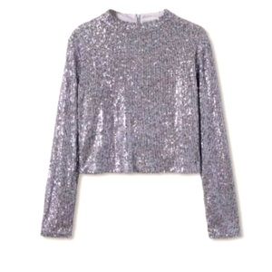 Mango Sequined Top
